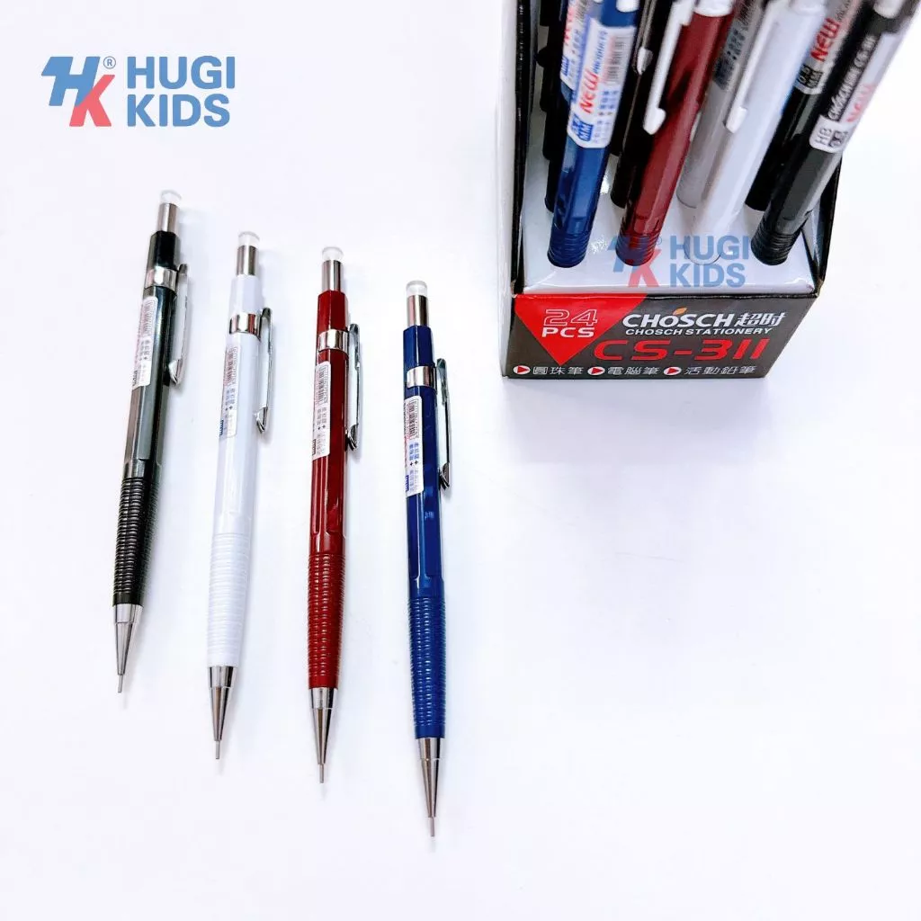 Cây Bút Chì Bấm Chosch CS-311 Ngòi Kim 0.5mm Thân Kim Loại Bền Đẹp
