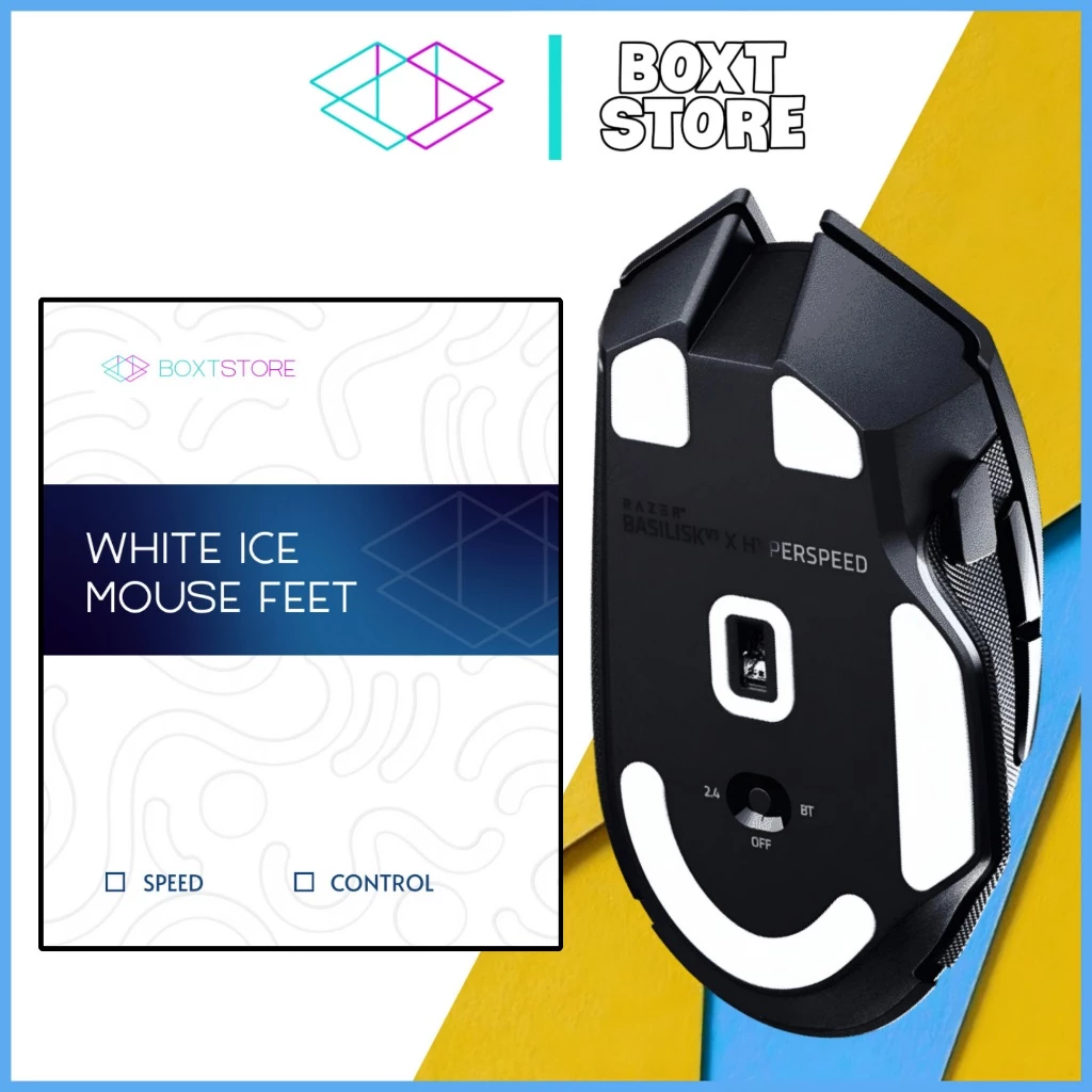 Mouse Feet PTFE WHITE ICE Cho Chuột Razer Basilisk V3X HyperSpeed