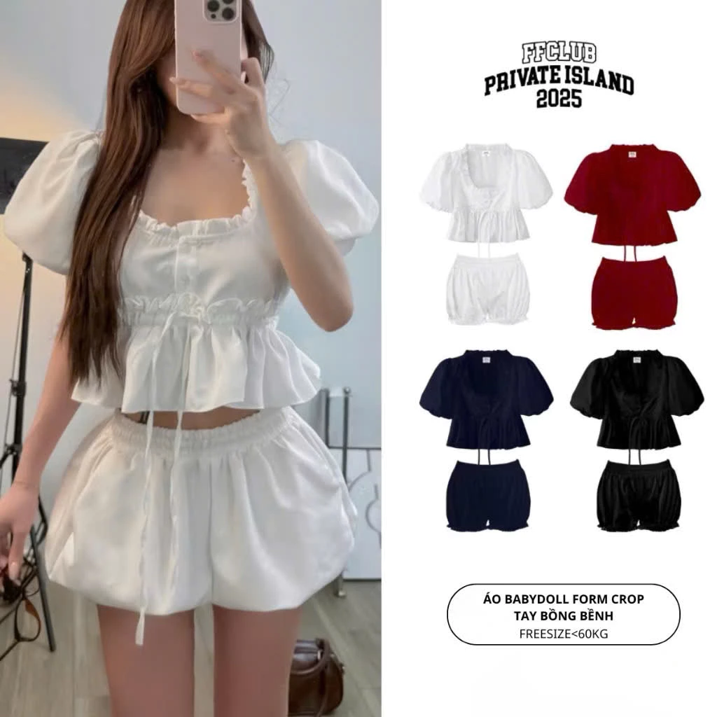 [Bigsize 60-90kg] Áo babydoll chất lụa mềm mát[151]