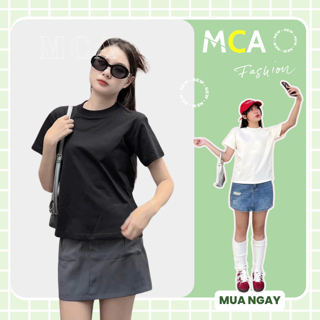 Áo baby tee trơn, áo thun trơn nữ vải cotton A51171 [ Video sp thực tế ]