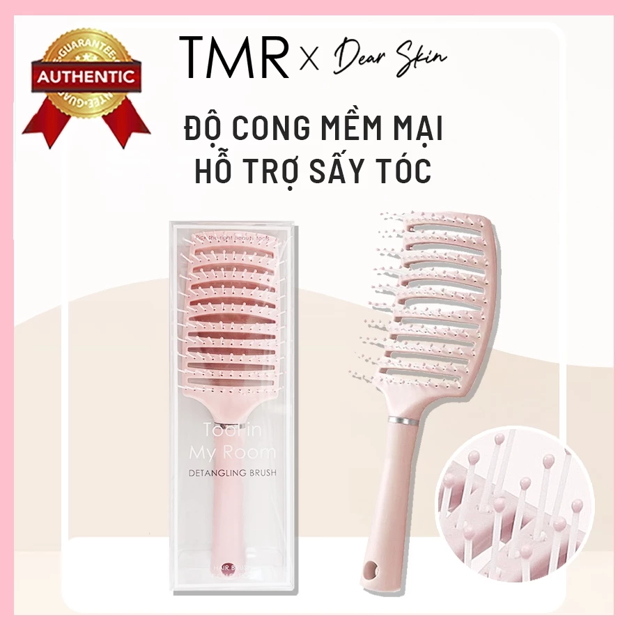 Lược Gỡ Rối Angel Pink Vuông TMR Phù Hợp Với Mọi Loại Tóc Tạo Kiểu, Mát Xa Da Đầu