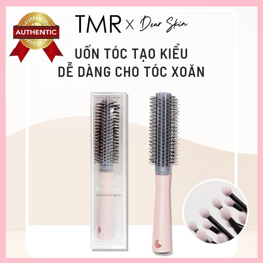 Lược Chải Tóc Tạo Kiểu Tóc Xoăn Angel Pink TMR Tròn Màu Hồng Xinh Xắn Tạo Kiểu Đa Dạng