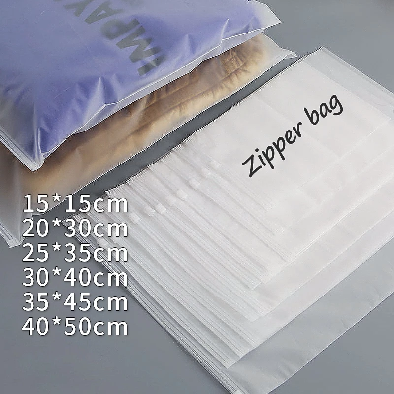 Túi Zip Khoá Lụa Mờ Đựng Quần Áo, Phụ Kiện Dẻo Dai, Bền, Tiện Dụng Túi khoá zip kéo miệng  loại dày, dai, khoá zip chắc