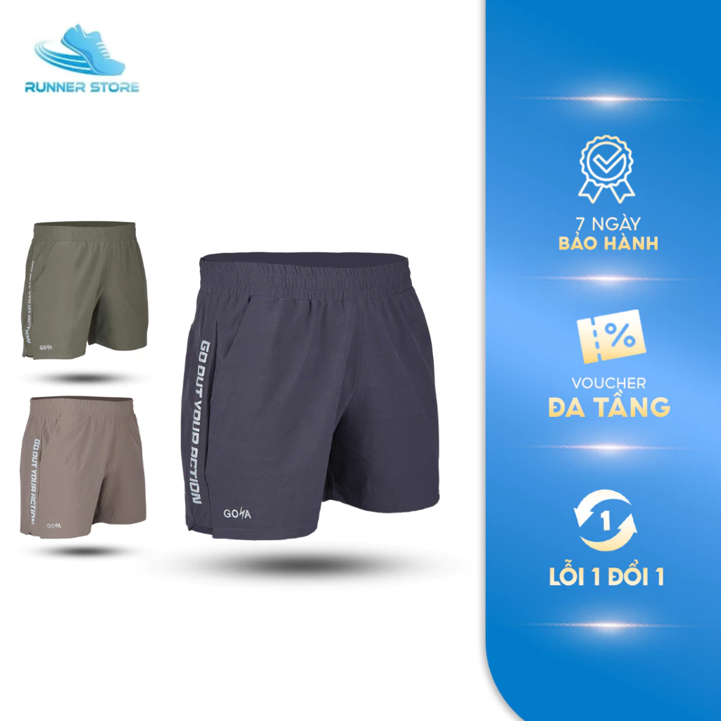 Quần thể thao chạy bộ nam 1 lớp Goya Urban - Siêu nhẹ, thoáng khí, chống nhăn