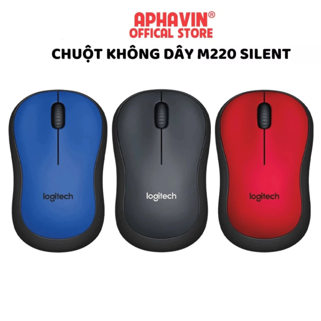 Chuột Không Dây Silent M220 Liên Doanh , Giảm Tiếng Ồn, Phù Hợp Laptop/Pc, Chuột Văn Phòng, BH 12T