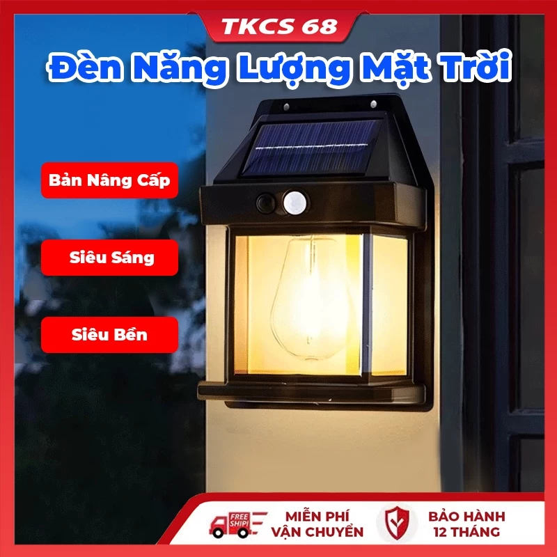 Đèn Năng Lượng Mặt Trời Cảm Biến Hình Ngôi Nhà, Đèn Tích Điện Chống Nước  Hồng Ngoại Chuyển Động 3 Chế Độ Siêu Sáng