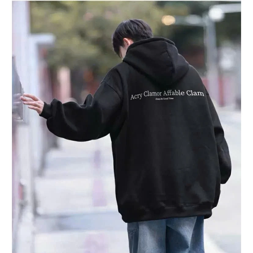 Áo Khoác Nỉ Hoodie Zip ACRY CLAMOR Có Túi Trong Form Rộng Nam Nữ Nón To 2 Lớp Chất Nỉ Bông