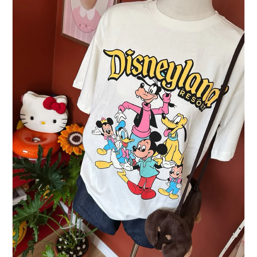 Áo Thun Hoạt Hình Disney Nhiều Nhân Vật Form Rộng Vải Cotton Dày Dặn