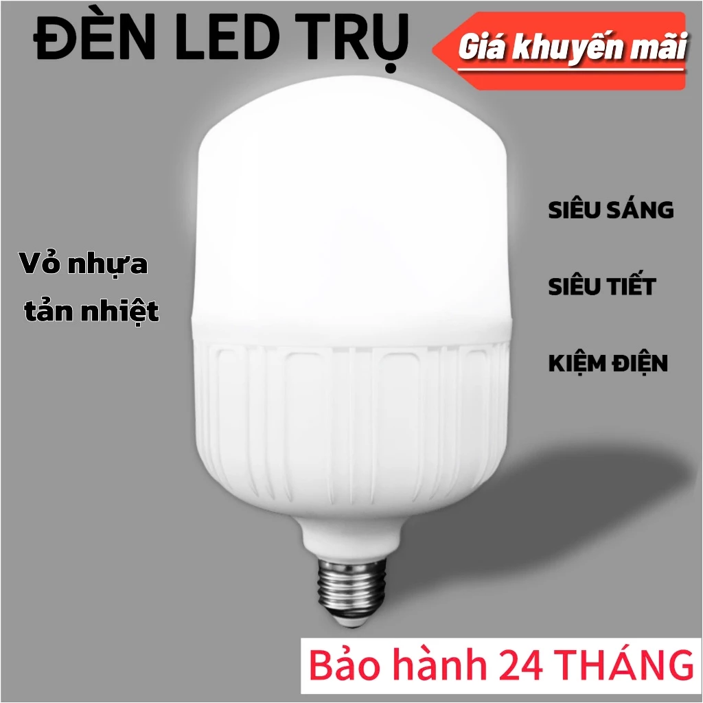 BÓNG LED TRỤ 5W 10W 15W 20W SÁNG TRẮNG  BÓNG ĐÈN LED TRẮNG TIẾT KIỆM ĐIỆN SIÊU SÁNG