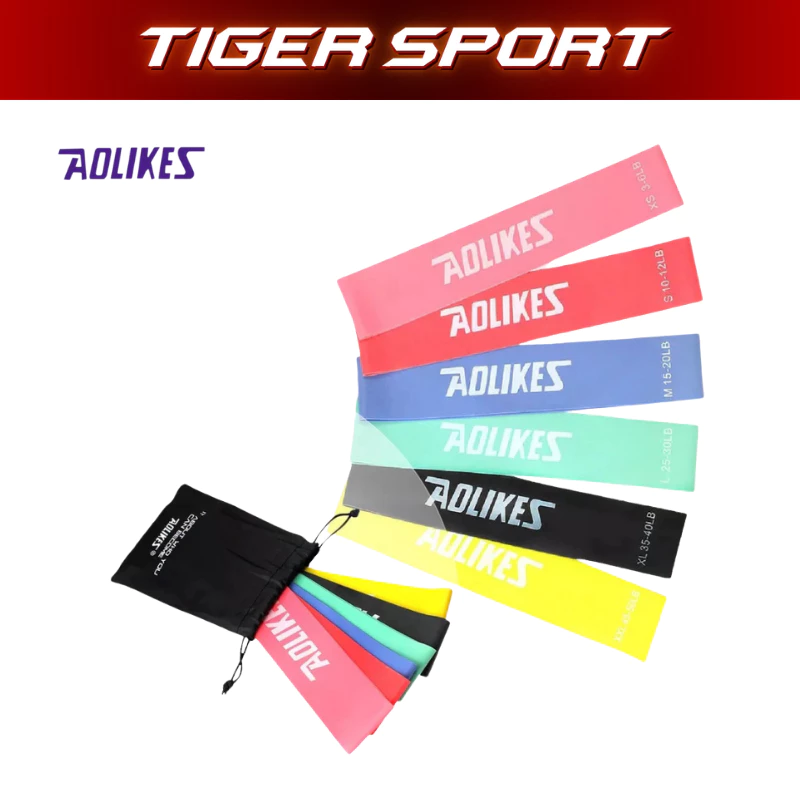Bộ 6 Dây MiniBand Aolikes 3601 Đàn Hồi Kháng Lực Tập Gym, Tập Mông Đùi, Yoga Tại Nhà
