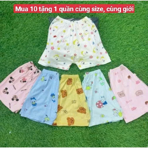 [ A156 Mềm, Mát, Siêu Rẻ] Combo 5 Quần Đùi Thun Lạnh Họa Tiết Siêu Đáng Yêu Cho Bé Trai Bé Gái