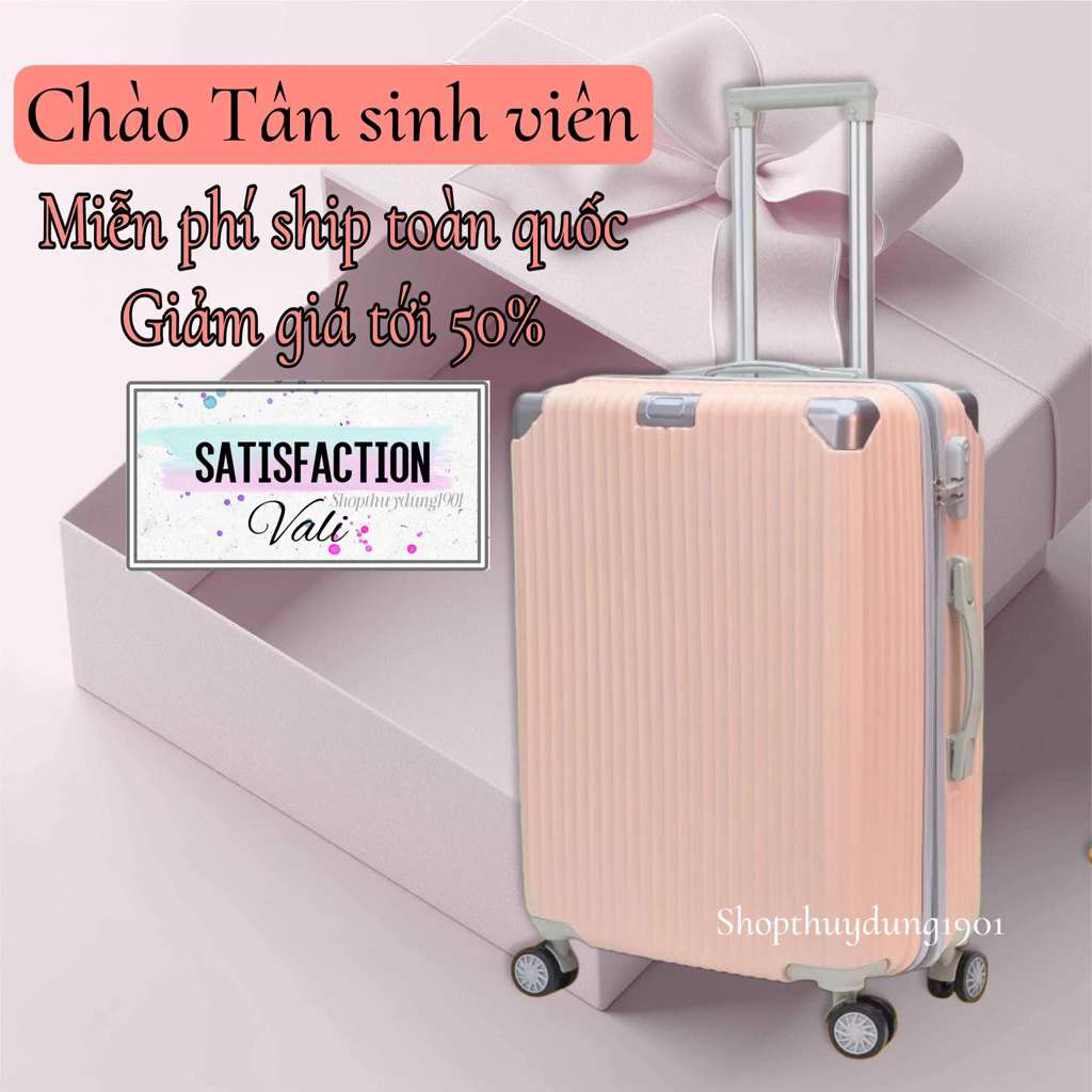 Vali du lịch chính hãng bảo hành 5 năm Size 24/20 - Nhựa ABS 841 Bo góc cao cấp
