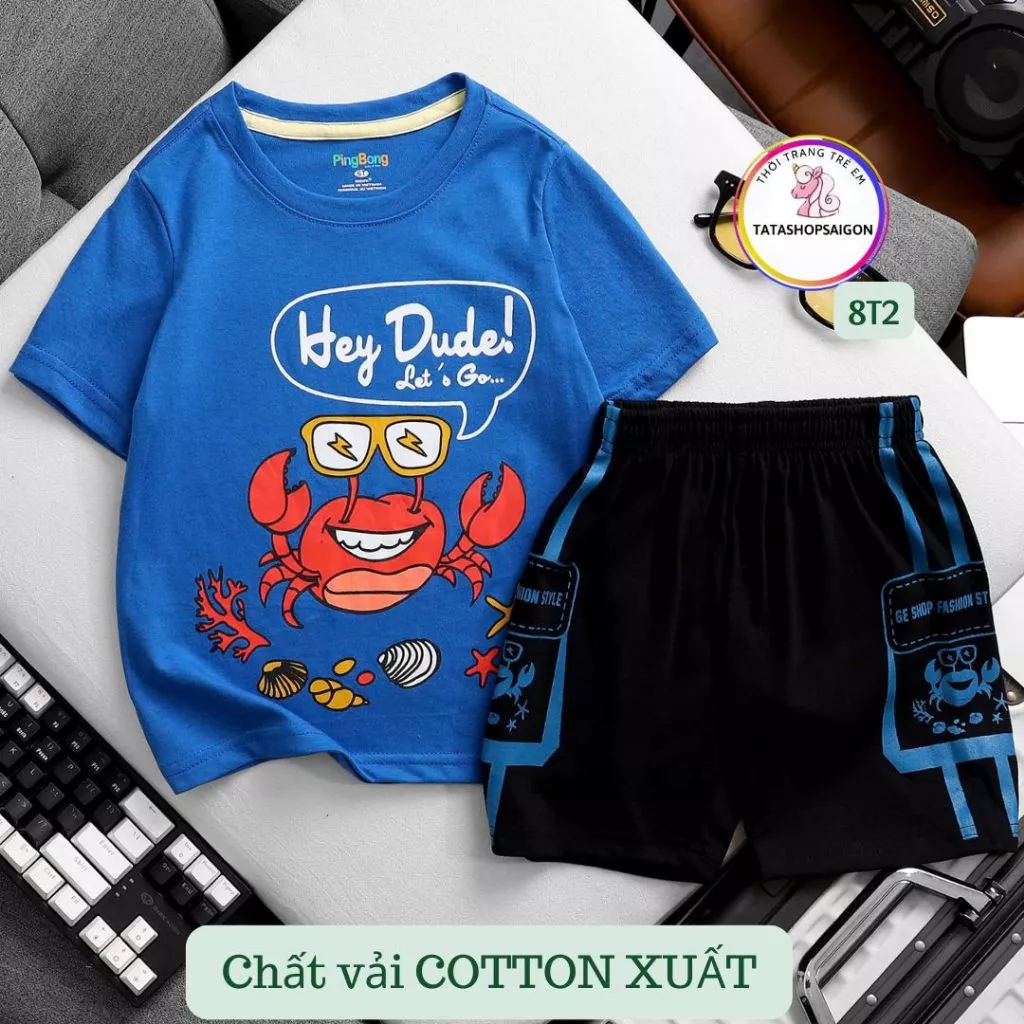 15 đến 40kg ĐỒ BỘ BÉ TRAI SIZE ĐẠI CHẤT COTTON 8T