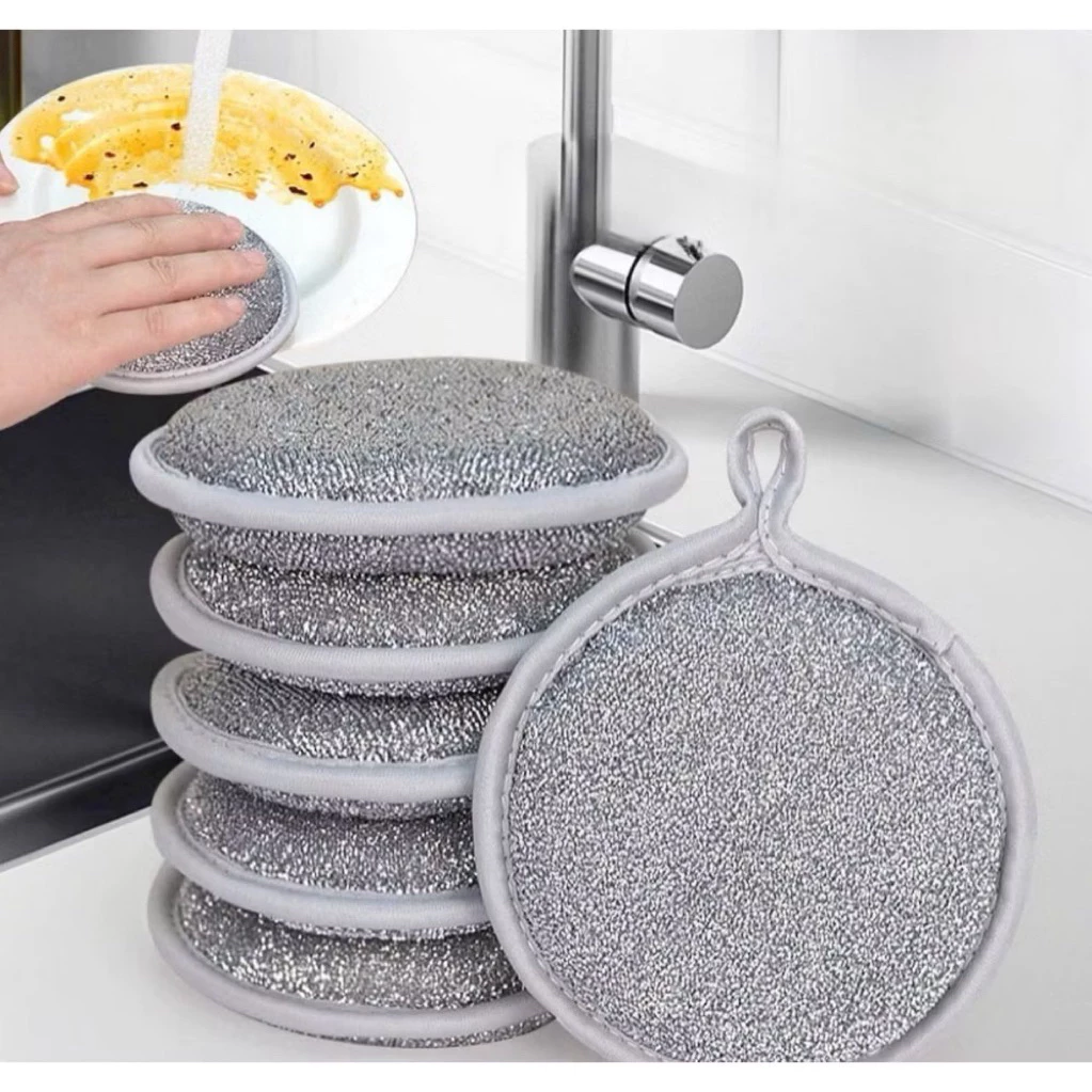 MIẾNG RỬA CHÉN SỢI KIM LOẠI 3 LỚP CHUYÊN DỤNG RỬA CHÉN ,BÁT, ĐĨA CỌ XOONG, NỒI, CHẢO