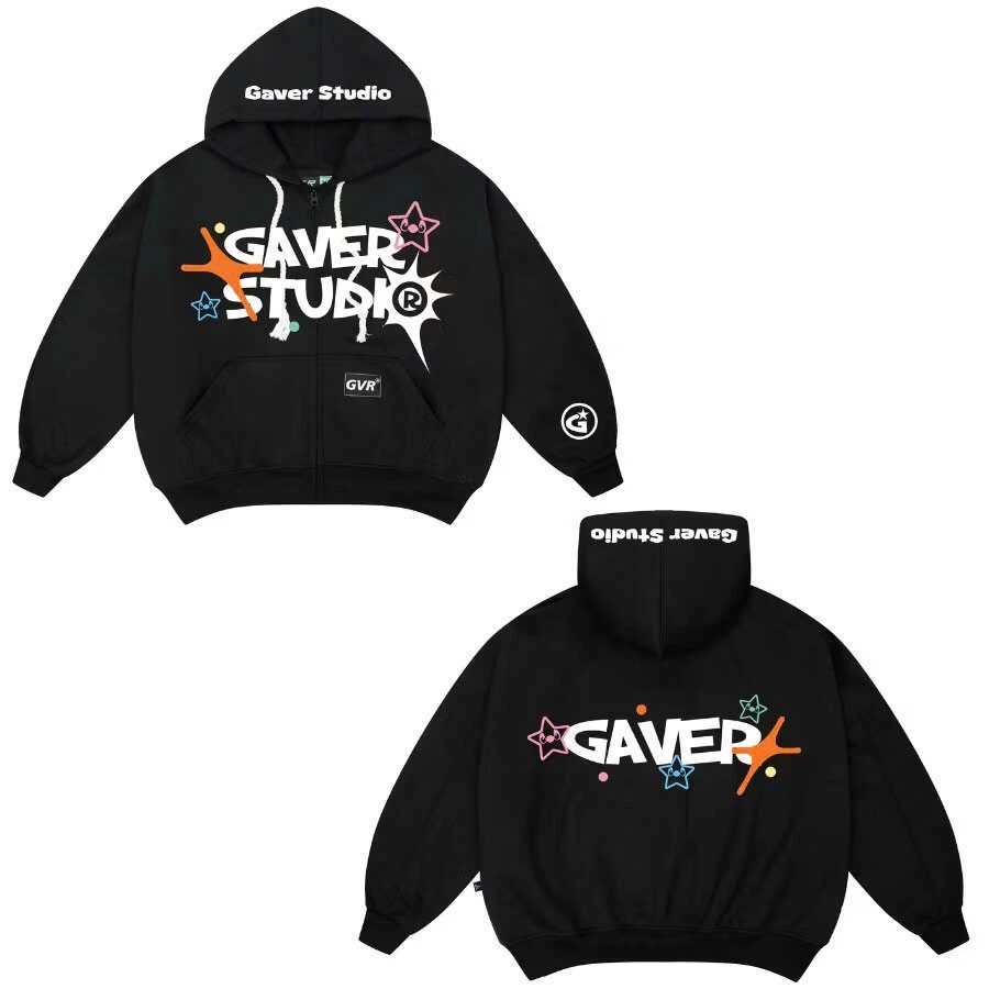 Áo hoodie zip form boxy GAAVEE khóa kéo vải nỉ XK dày dặn, áo khoác nỉ unisex rộng rãi thoải mái T50