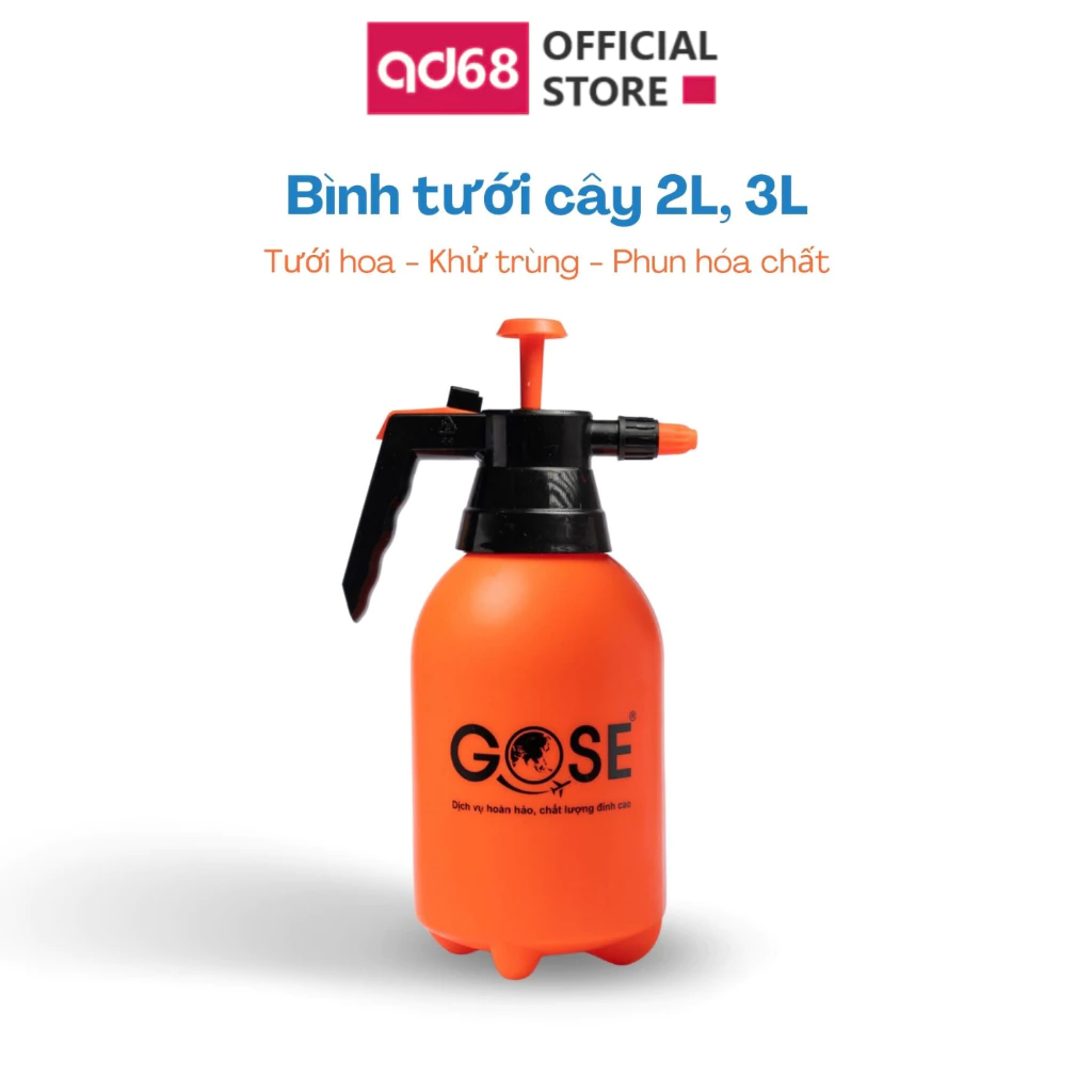 Bình tưới cây bản thường màu cam 2 chế độ phun sương- phun nước có khóa tự động