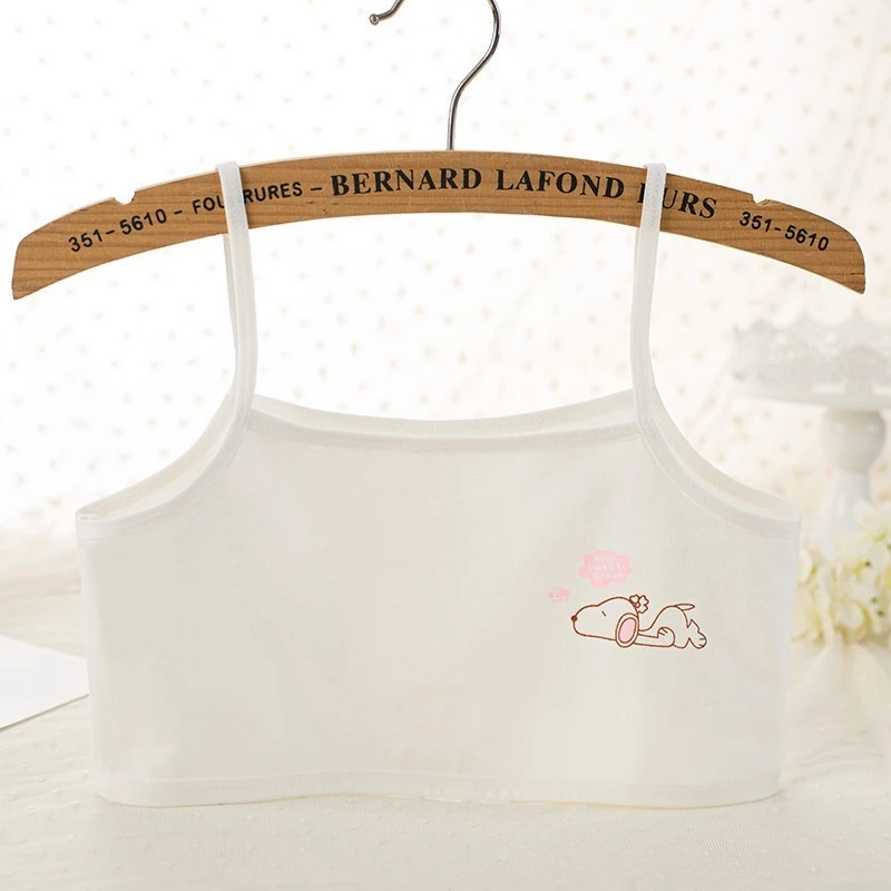 Áo lá cho bé gái cấp 1 - Áo lót nữ học sinh cotton kháng khuẩn, thấm hút mồ hôi AMYBRA A154