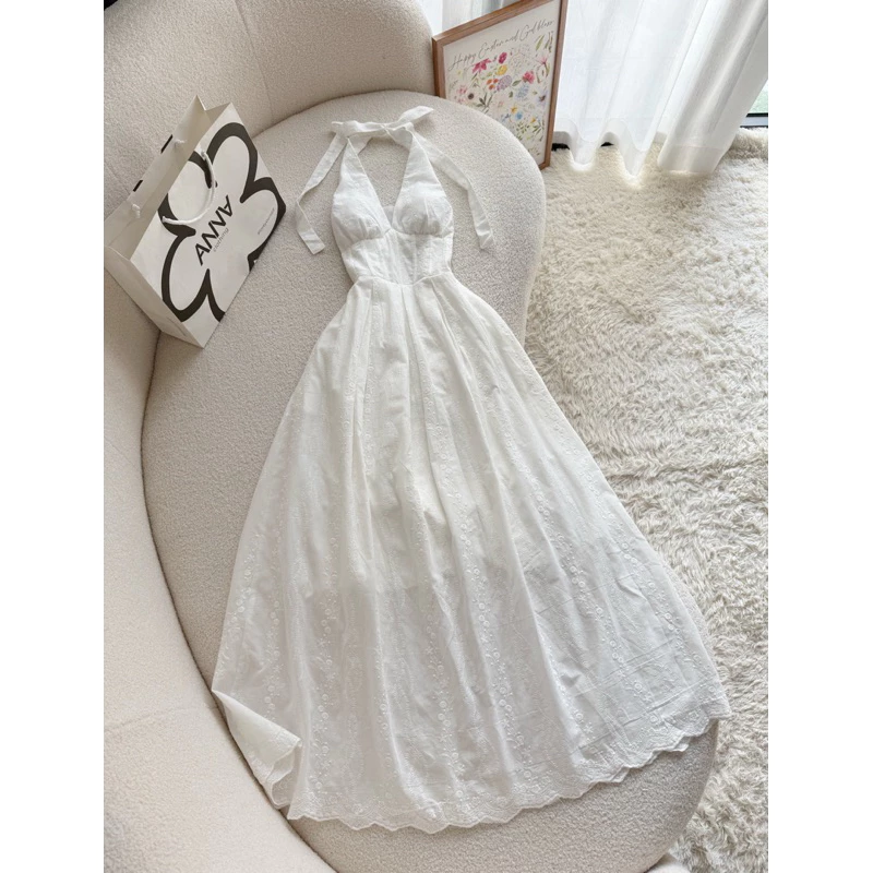 Đầm Kiểu Cổ Yếm Nữ Dáng Dài Anna - Riri Dress