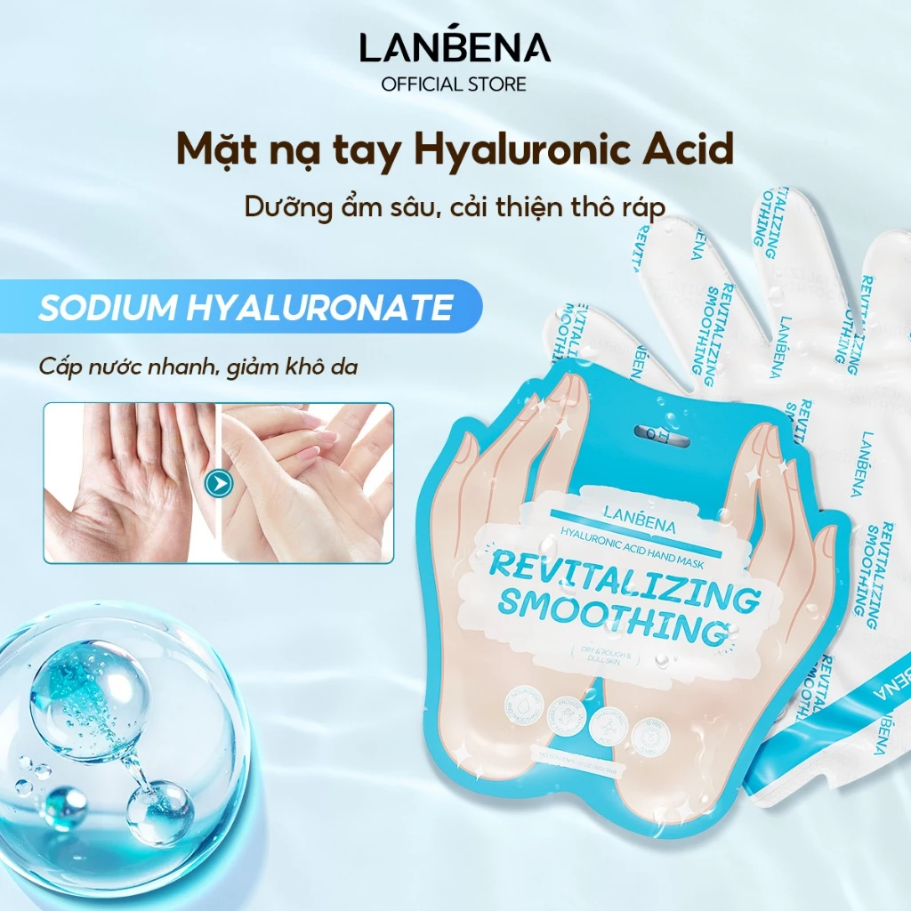 LANBENA 2pcs Mặt nạ tay(30g) - Sữa Bò/VC/Niacinamide/Retinol Hỗ Trợ Làm Mềm, Mờ Nhăn,Cấp Ẩm Phục Hồi Chuyên Sâu Skincare