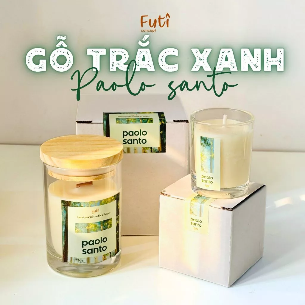 Nến Thơm Thiên Nhiên Hương PAOLO SANTO Kèm Hộp, Nến Thơm Bấc Gỗ Không Khói