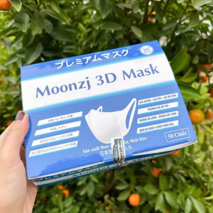 Khẩu trang 3D công nghệ dập Nhật Bản an toàn được kiểm tra hàng