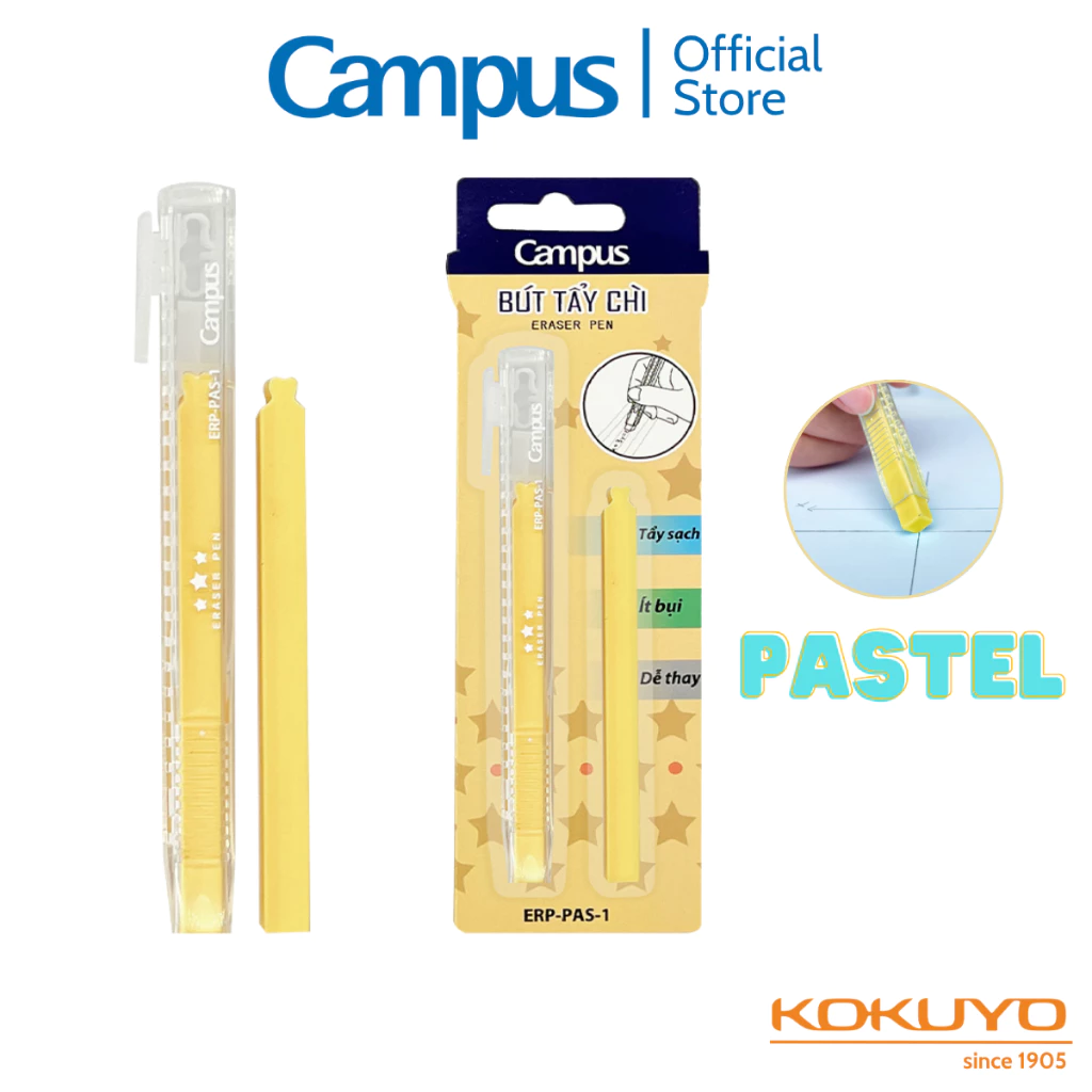 Bút Gôm Tẩy Bút Chì Campus Pastel Chính Hãng Thương Hiệu Nhật