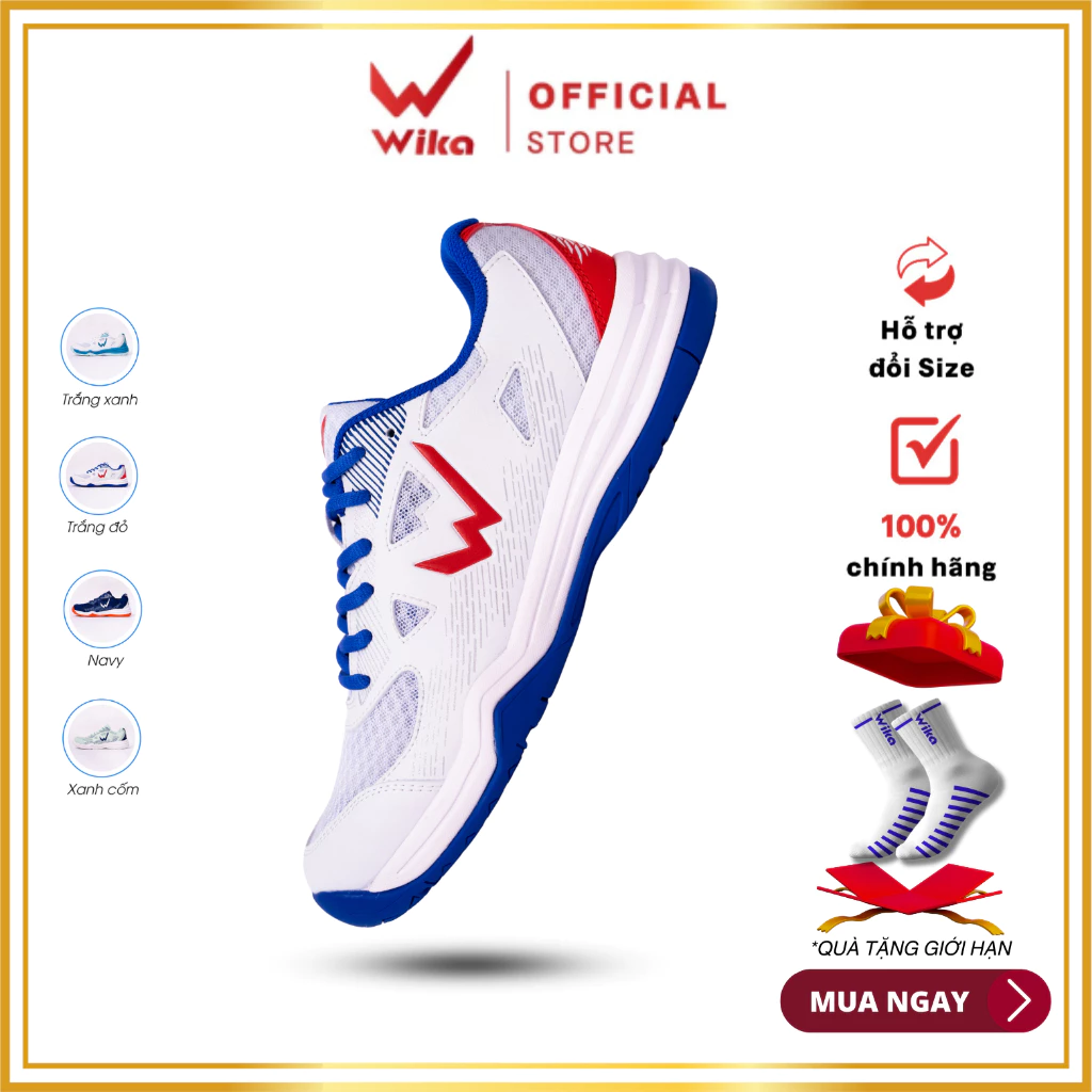 Giày Pickleball, Cầu Lông Wike Negar,Upper vải mesh thoáng khí tối đa, Siêu Nhẹ, Đế 3 lớp êm ái
