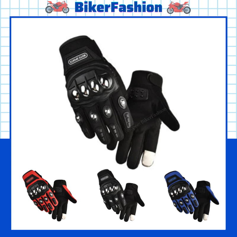 Găng Tay Moto Sport Dài Ngón Gù Inox Bảo Vệ Chắc Chắn - Phượt An Toàn, Phong Cách Cá Tính.