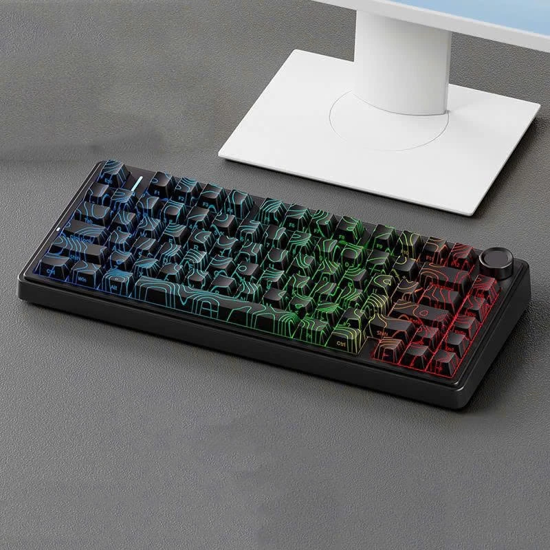 Bàn phím cơ có dây Q82 V9 red switch hotswap 3pin mạch ngược, nhiêuchế độ led đa chức năng chơi game, làm việc văn phòng