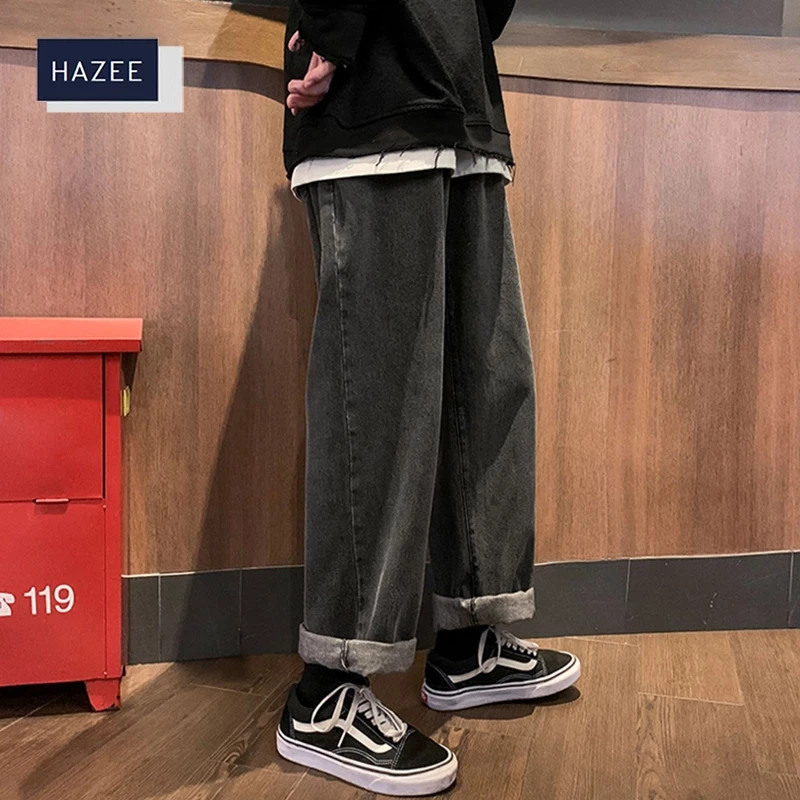 Quần Jean Nam Baggy Cạp Chun HAZEE – Co Giãn, Rộng Thoải Mái, Chất Jeans Mịn Mặc Êm