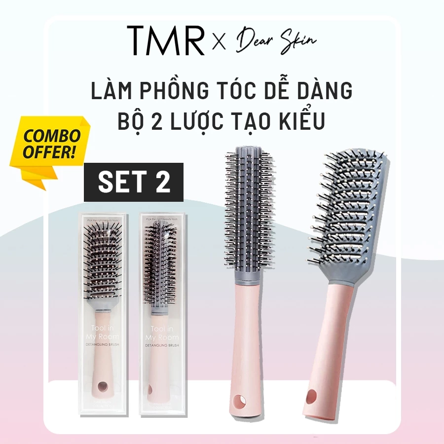 Lược Chải Tóc Tạo Kiểu TMR Angel Pink Bán Nguyệt Phù Hợp Tóc Ngắn Tóc Mái