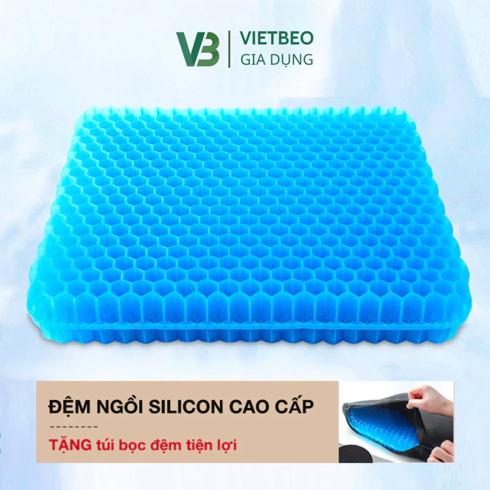 Đệm ngồi silicon 2 lớp 3D thoáng khí DIDOOGLT - Nệm ngồi ghế văn phòng, ô tô