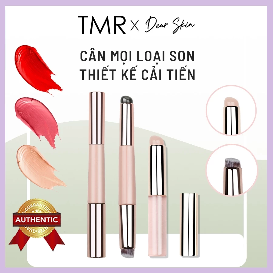 Cọ Trang Điểm 2 Đầu Có Nắp Tích Hợp Thiết Kế Cao Cấp Mới TMR Dụng Cụ Makeup Tiện Lợi Vệ Sinh