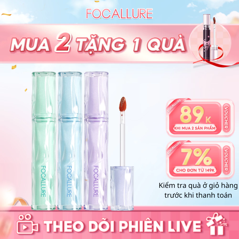 FOCALLURE Son Tint Siêu Căng Bóng Mọng Nước Lâu Trôi 2g