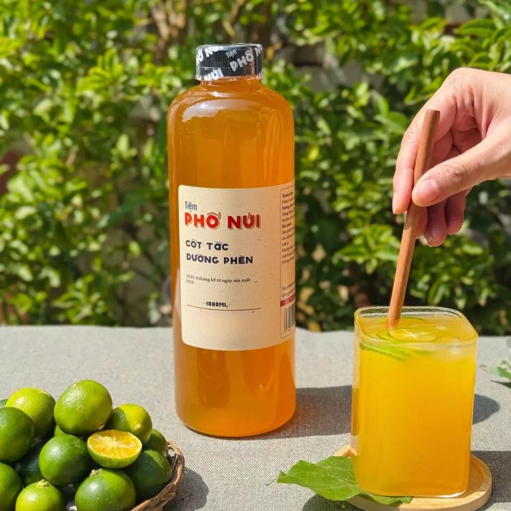Nước Cốt Tắc Đường Phèn 1000ml - Tiệm Phố Núi