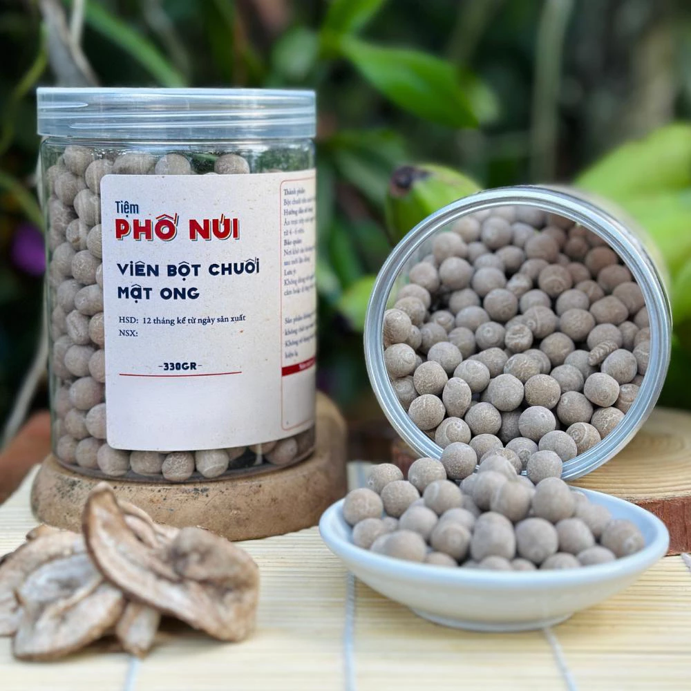 Viên Bột Chuối Mật Ong 330gram - Tiệm Phố Núi