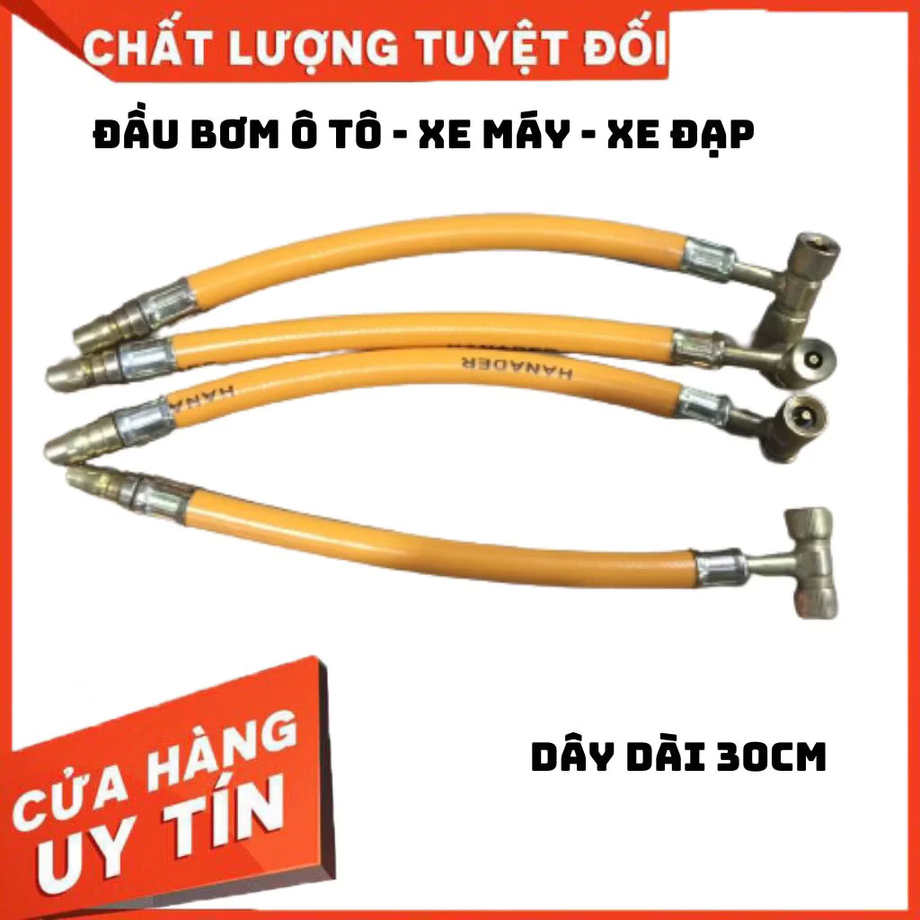 Dây bơm hơi đầu búa - bơm xe đạp - bơm xe máy