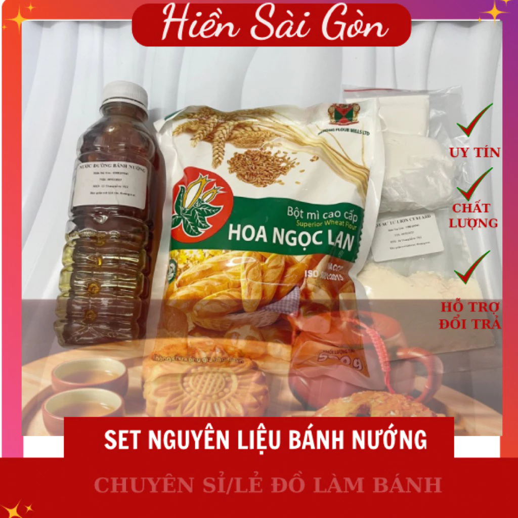 nguyên liệu vỏ bánh trung thu(set 12 bánh) tặng bao tay