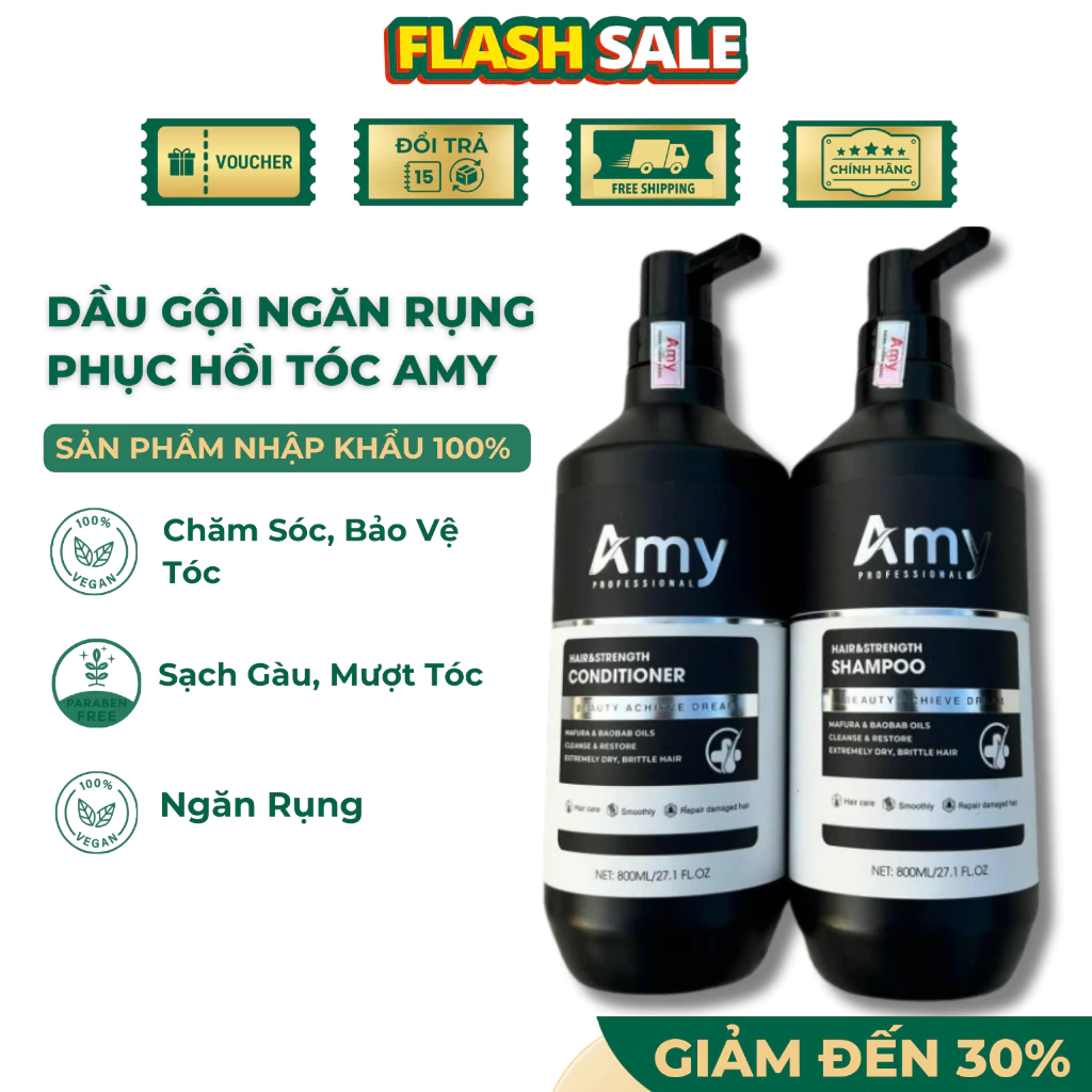 Dầu Gội Xả Sạch Gàu Giảm Dầu Bết AMEY ANTI DANDRUFF 800ml