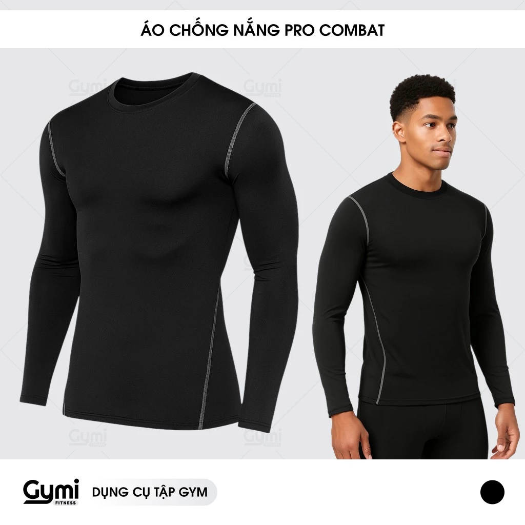 Áo Chống Nắng Tay Dài Thể Thao Nam Tập Gym Cao Cấp PRO COMBAT Bóng Đá Bóng Rổ Chơi Thể Thao - AoThunTheThao-AoTayDai