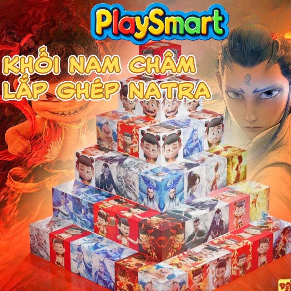 [Kho sỉ] Nam Châm Lắp Ghép Na Tra - Biến Hóa Đa Dạng, Chất Lượng Cao, Hoạt Hình Natra Happykids Shop