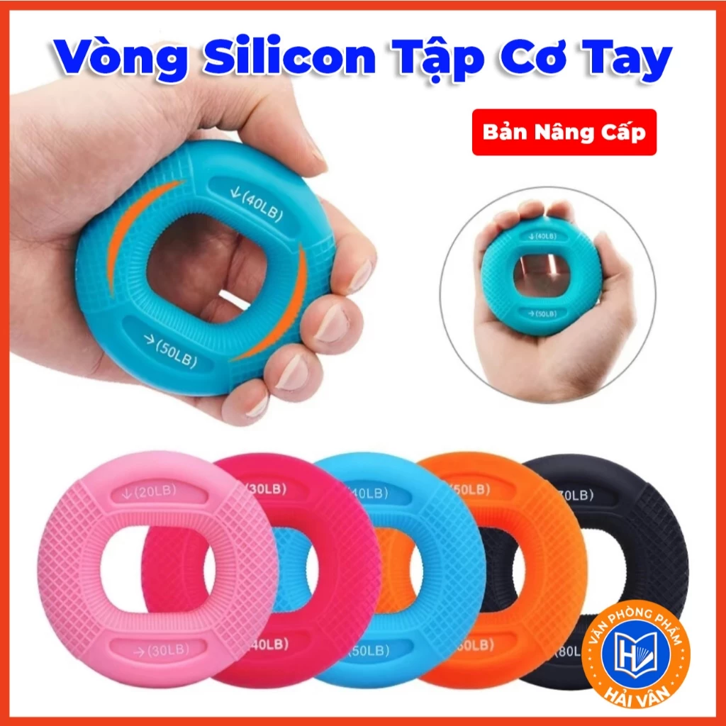 Vòng silicon tập cơ tay hand pro hỗ trợ tập luyện cải thiện sức mạnh tay nhiều màu , cầm nắm luyện tập sức mạnh ngón tay