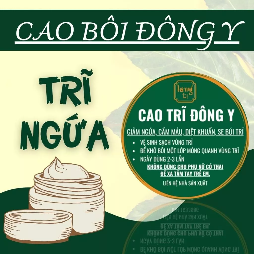 [Có Che Tên] (LT 1 tháng) Cao Bôi Trĩ Đông Y - Lang Tị - Trĩ nội, trĩ ngoại, Táo Bón - Hũ 20g