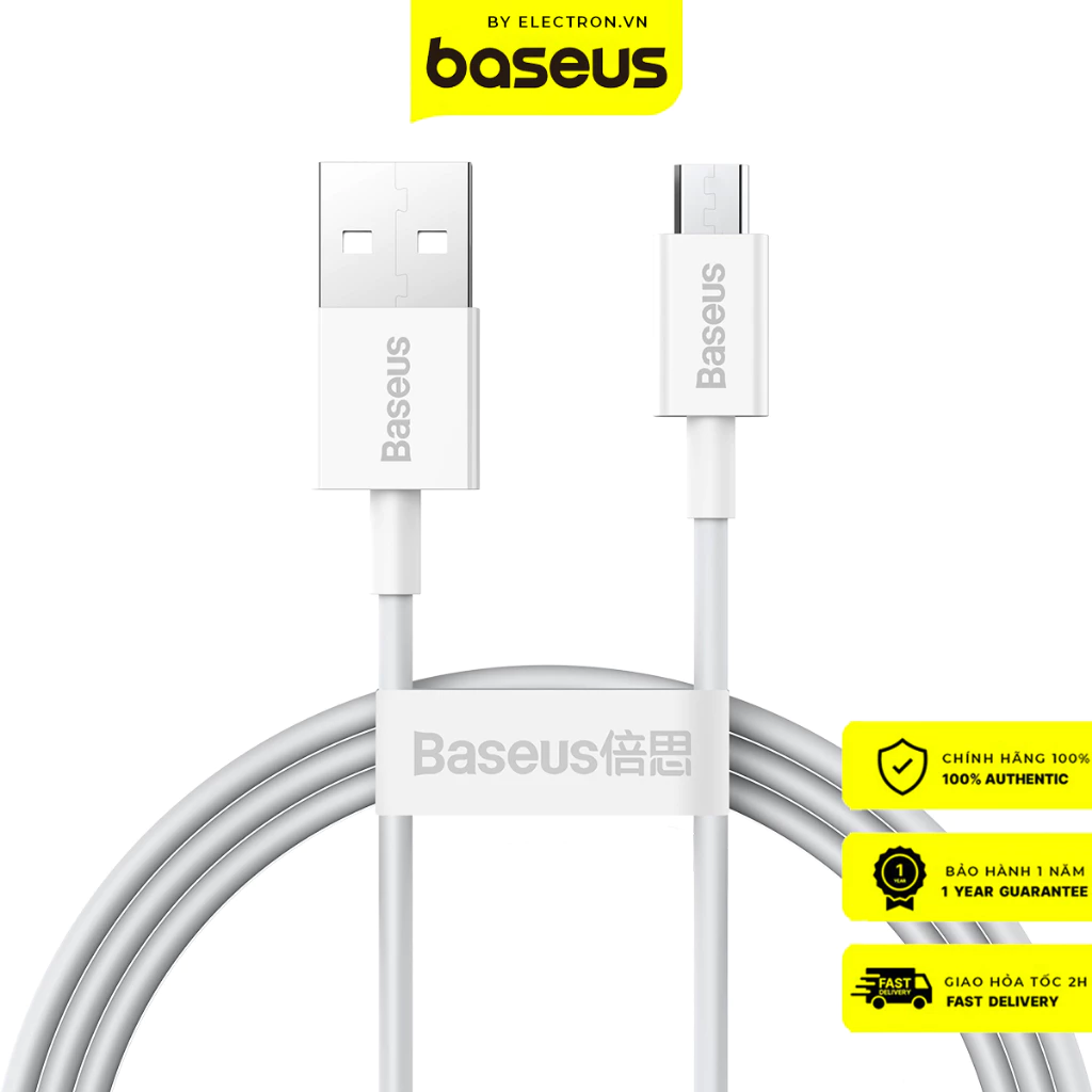 Cáp sạc Micro USB Baseus Superior Series Fast Charging Data Cable (2A, 480Mbps, USB to Micro USB, Quick Charging & Sync)