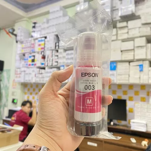 Mực in màu đỏ Epson 003 (M) Chính Hãng Bóc máy - Dùng cho máy in  L1110/L3110/L3150/L5190/L1216/l1210/L3216/L3210/L3250/