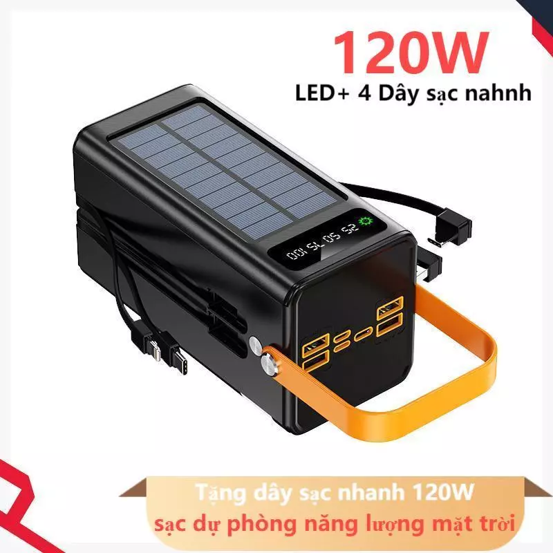 năng lượng mặt trời sạc dự phòng pd120w 150000mah 90000mah pin dự phòng màn hình led tích hợp tích hợp