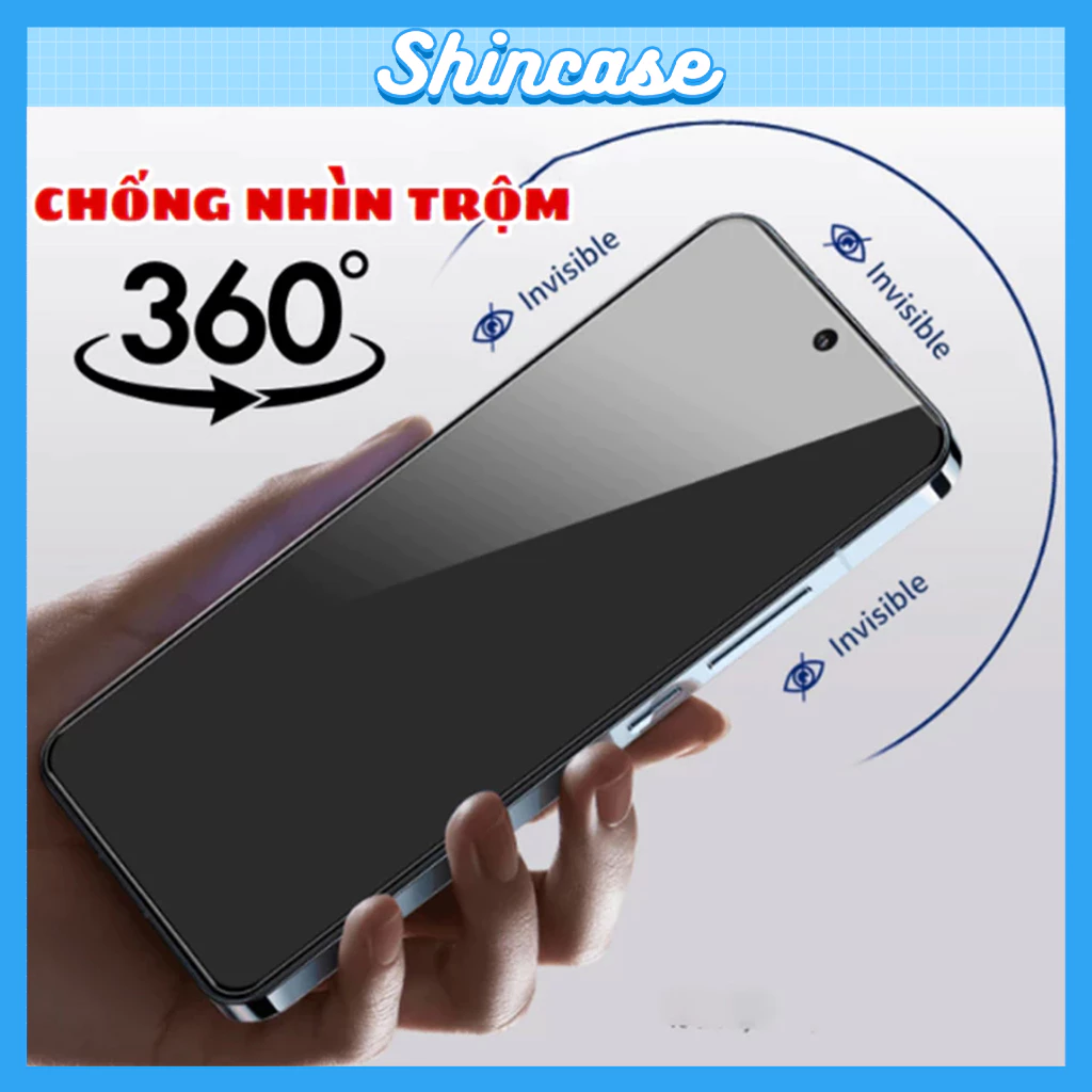 Kính Cường Lực iPhone Chống Nhìn Trộm 360 Bảo Vệ Full Màn Cao Cấp - iP 7/8/Plus/X/XS/XR/11/12/13/14/15/16/17/18Pro/Max