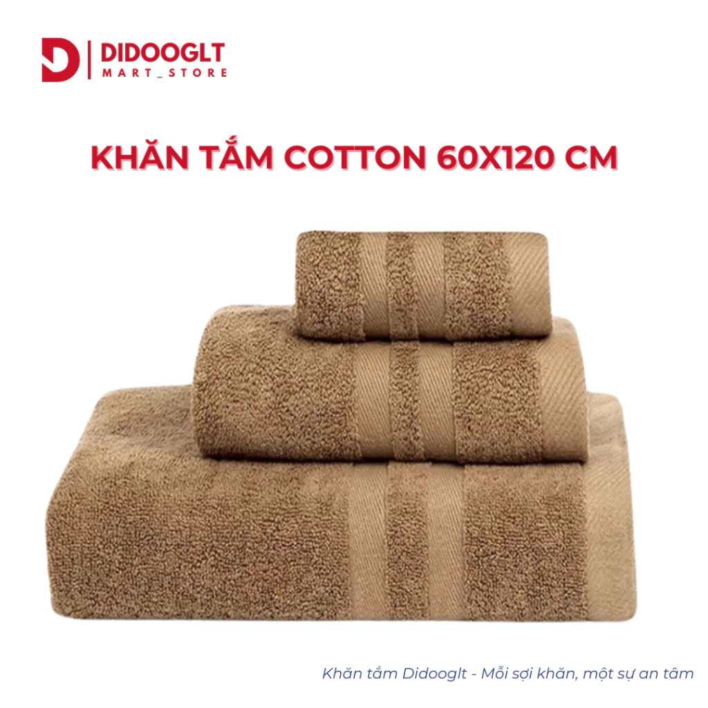 Khăn Tắm DIDOOGLT 60x120cm Chất Liệu Mềm Mại Dày Dặn Cao Cấp Bông Dày Thấm Hút