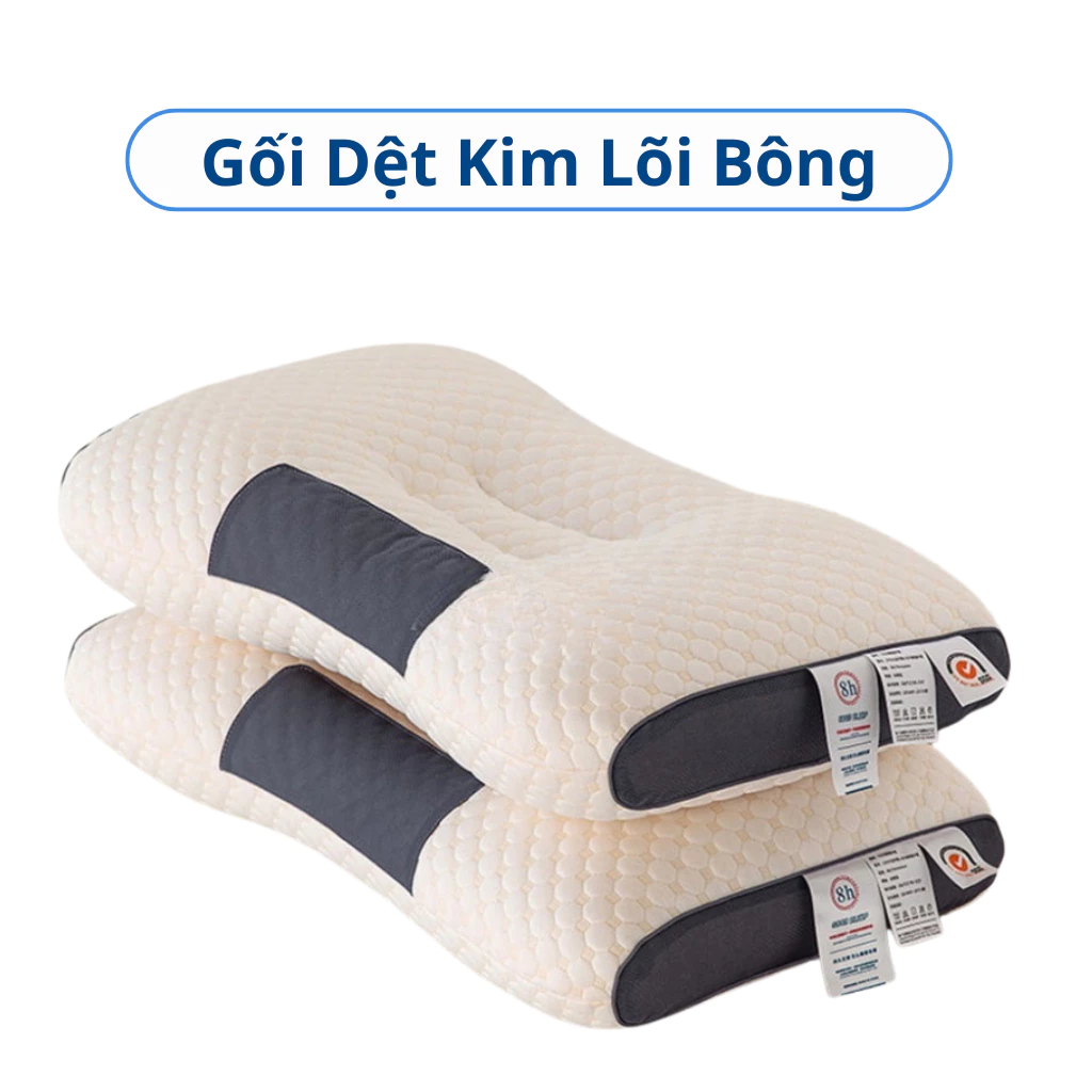 Gối Chống Đau Mỏi Vai Gáy Lõi Bông Êm Ái Cao Cấp Didooglt Thoáng Khí Hút Ẩm Tốt Kháng Khuẩn Hiệu Quả