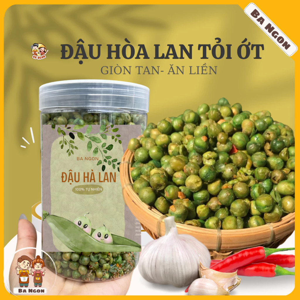 Đậu hòa lan tỏi ớt - ăn liền